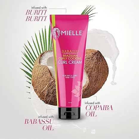 Mielle Babassu Oil Brazilian Curly Cocktail Curl Cream 7.5oz