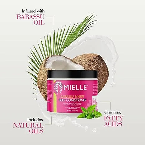 Mielle Babassu Oil Mint Deep Conditioner 8oz