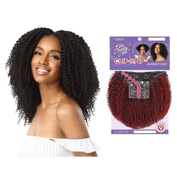 Outre Human Hair Clip-In 4A Kinky Curly 10" 9pc