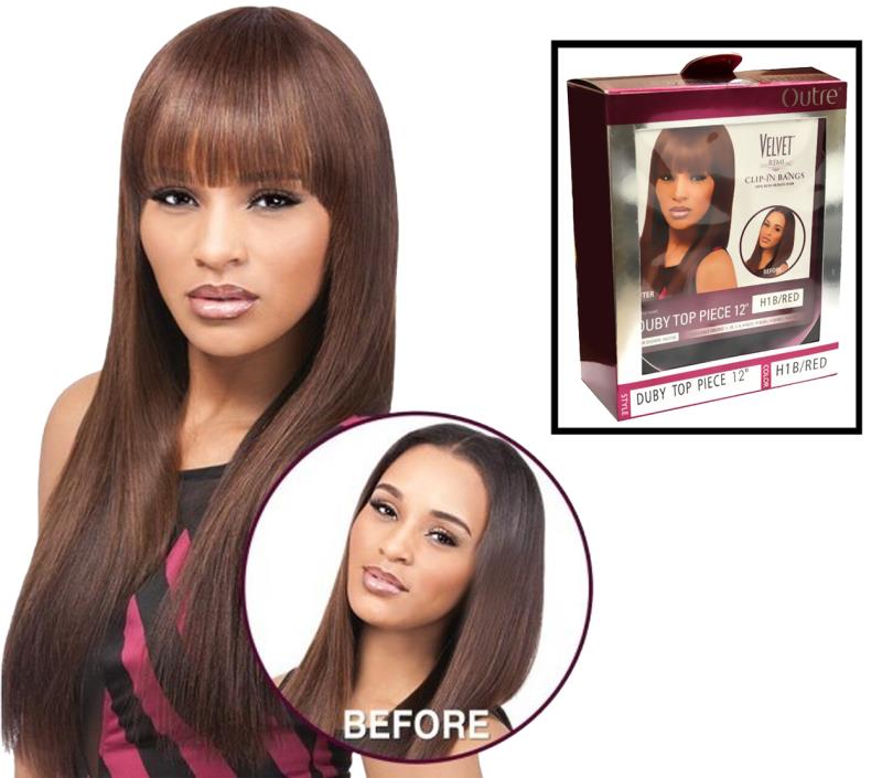 Velvet Duby Top Piece Clip-In Bangs 12 Inch - # 2 - Beauty Depot Direct