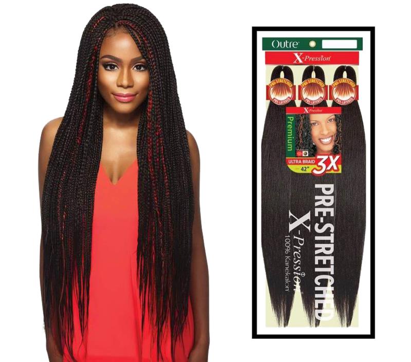 X-Pression 3X Pre-Stretched Kanekalon Braid 42 Inch - # 1 - Beauty Depot Direct